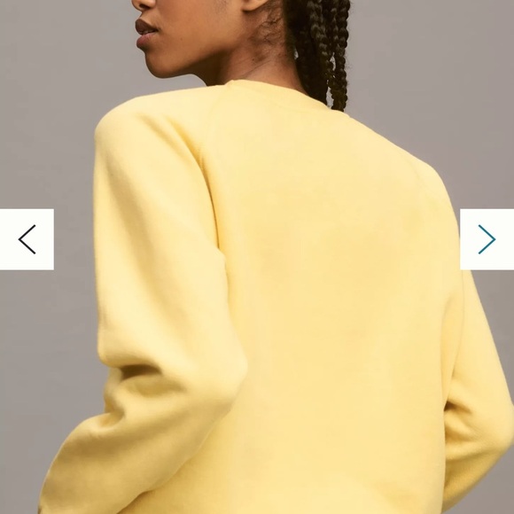 New -Anthropologie Yellow Graphic by Sundry "Stay Golden" Crewneck Sweatshirt - Picture 3 of 6